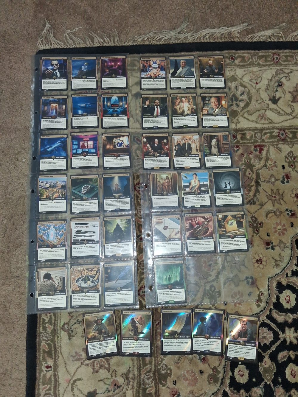 1st Edition Epstien Files Booster Cards 34 + 5 Holos